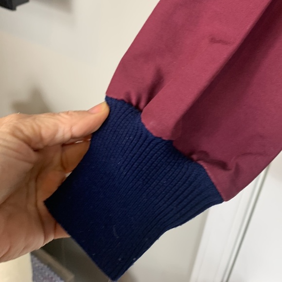 Mother Karens’s burgundy long sleeved full length zippered Jack small. 4 pockets - Picture 3 of 6